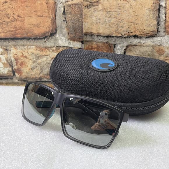 NEW COSTA DEL MAR 06S9018-901803 BLACK AUTHENTIC POLARIZED SUNGLASSES - Picture 1 of 4